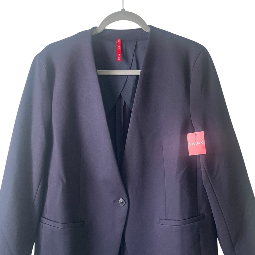 Spanx Perfect Collarless Blazer in Classic Navy Large NWT - Picture 5 of 13